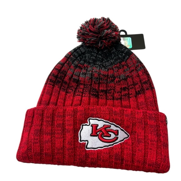 NWT 47’ Brand Unisex Kansas City Chiefs Cascade Cuff Knit Hat in Red - Picture 2 of 6